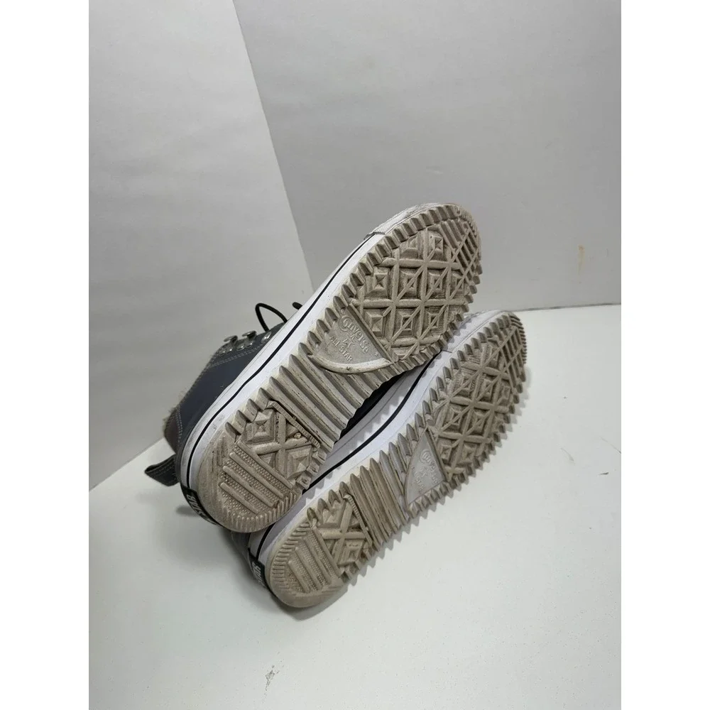 Converse Chuck Taylor All Star City hiker gray Leather Faux Fur Boots 144732C